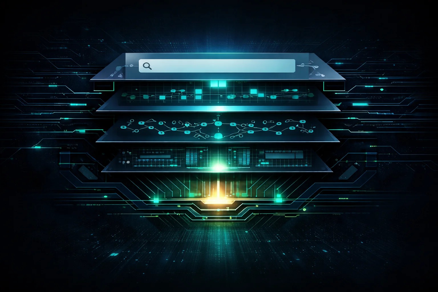 AI search visibility dashboard illustration
