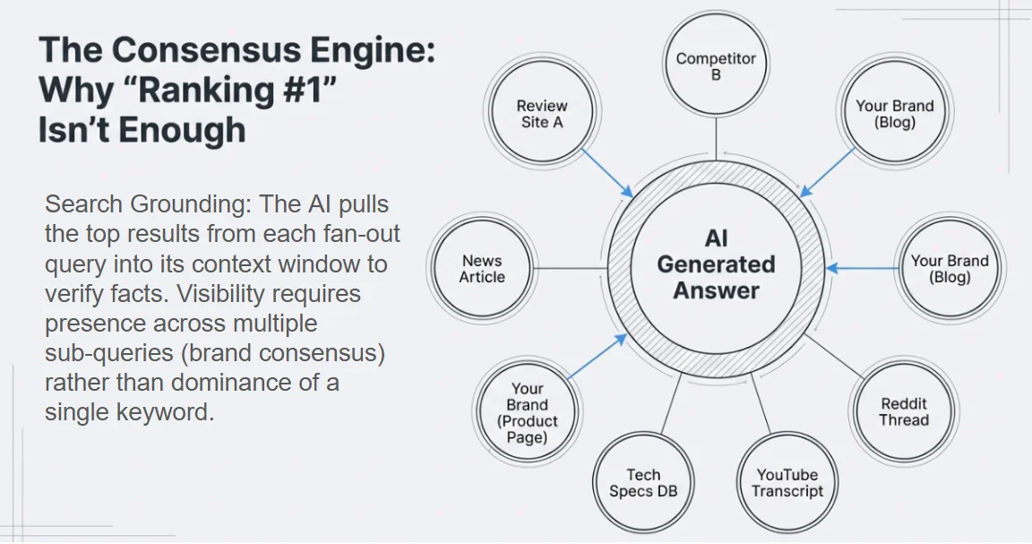 AEO framework and visibility monitoring chart
